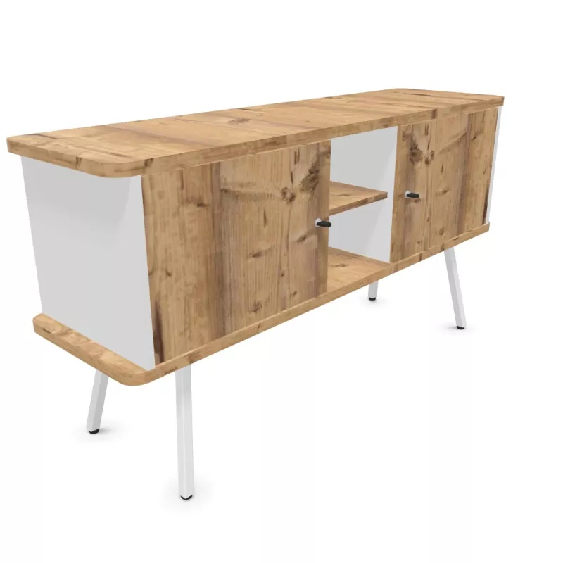 ALTO RANGEMENT | Console H75 cm porte battante sur pieds