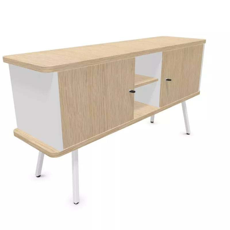 ALTO RANGEMENT | Console H75 cm porte battante sur pieds