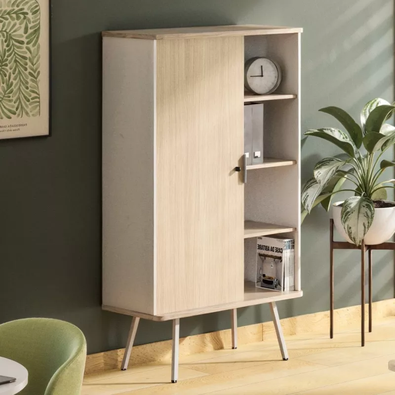ALTO RANGEMENT | Armoire H176 cm porte battante sur pieds
