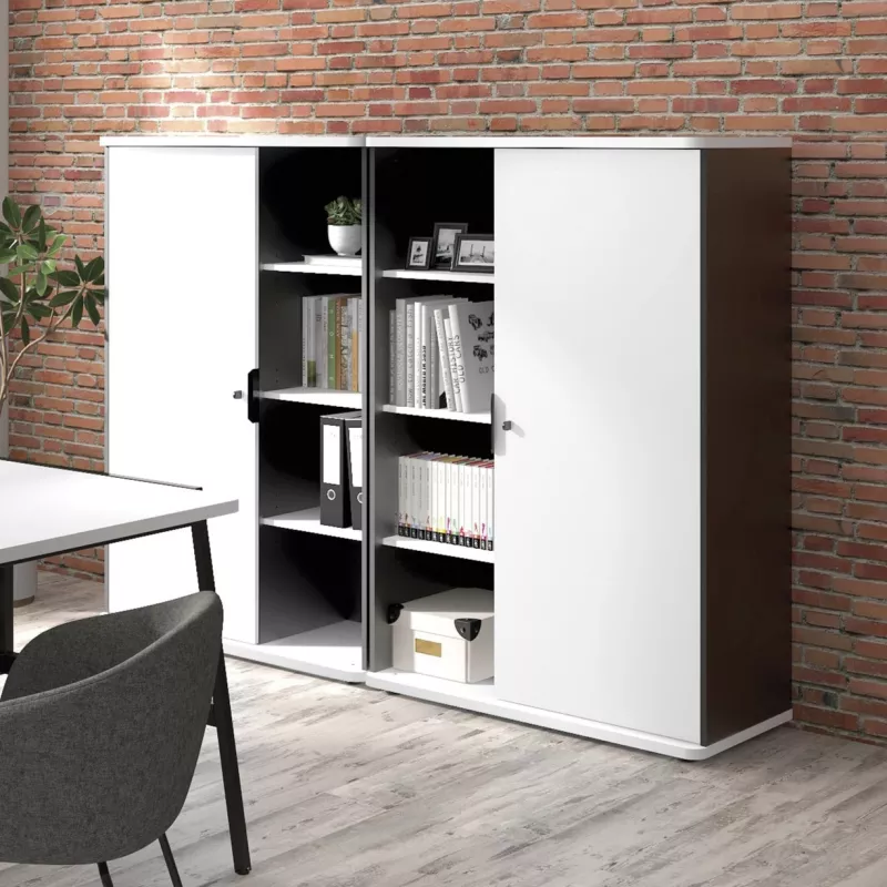 ALTO RANGEMENT | Armoire H146 cm porte battante sur glisseurs