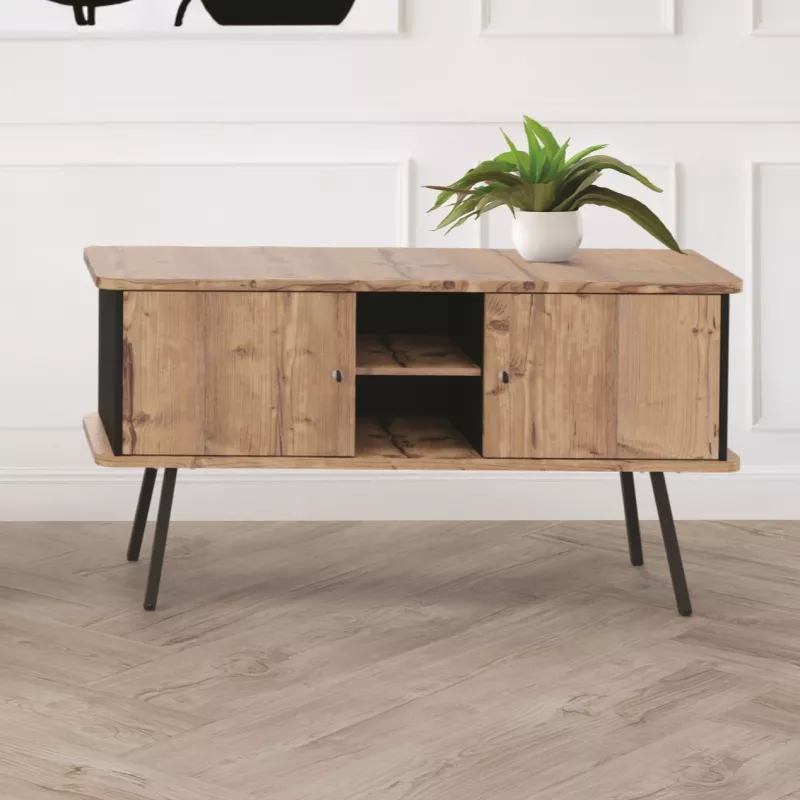 ALTO RANGEMENT | Console H75 cm porte battante sur pieds