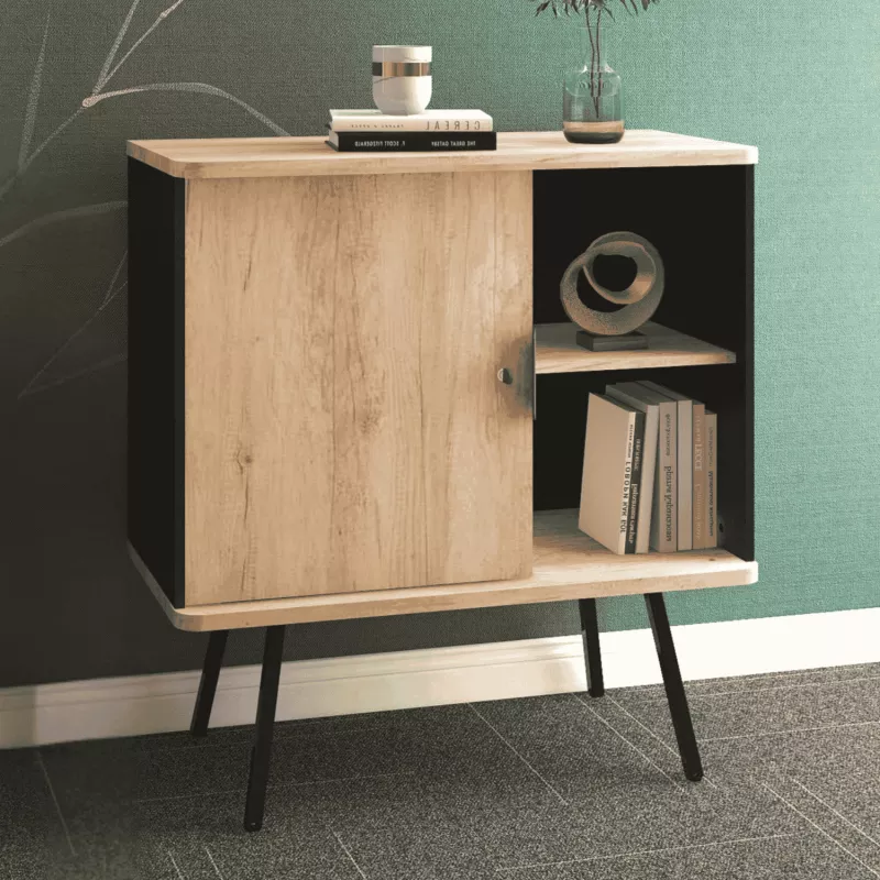 ALTO RANGEMENT|Armoire H105 cm porte battante sur pieds