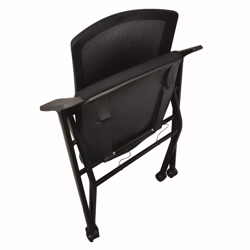 LIBELLULE│Chaise de réunion pliantes avec accoudoirs│Noir/Noir
