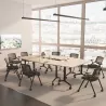 LIBELLULE│Chaise de réunion pliantes avec accoudoirs│Noir/Noir