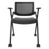LIBELLULE│Chaise de réunion pliantes avec accoudoirs│Noir/Noir
