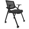 LIBELLULE│Chaise de réunion pliantes avec accoudoirs│Noir/Noir