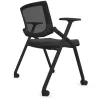 LIBELLULE│Chaise de réunion pliantes avec accoudoirs│Noir/Noir