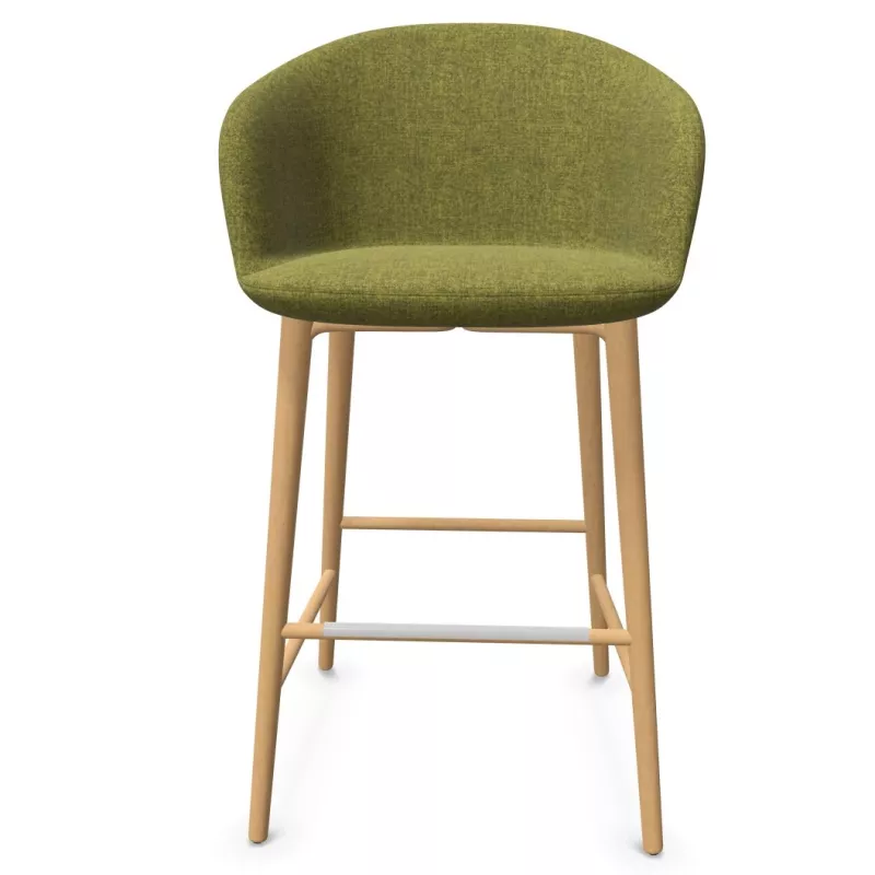 COLIBRI│Tabouret haut avec dossier│Tissu / Hêtre massif