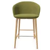 COLIBRI│Tabouret haut avec dossier│Tissu / Hêtre massif