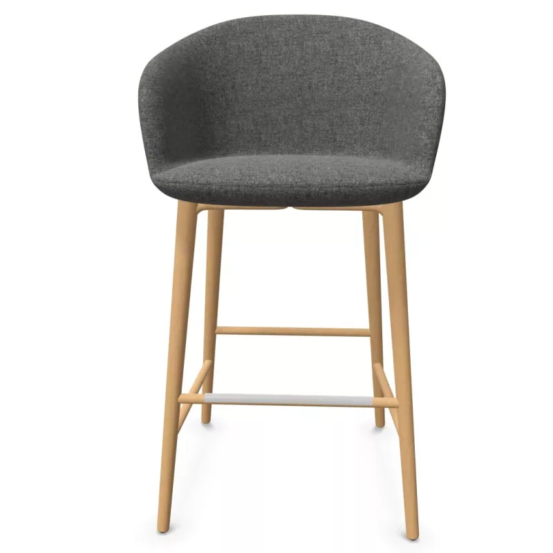 COLIBRI│Tabouret haut avec dossier│Tissu / Hêtre massif