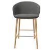 COLIBRI│Tabouret haut avec dossier│Tissu / Hêtre massif