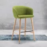 COLIBRI│Tabouret haut avec dossier│Tissu / Hêtre massif