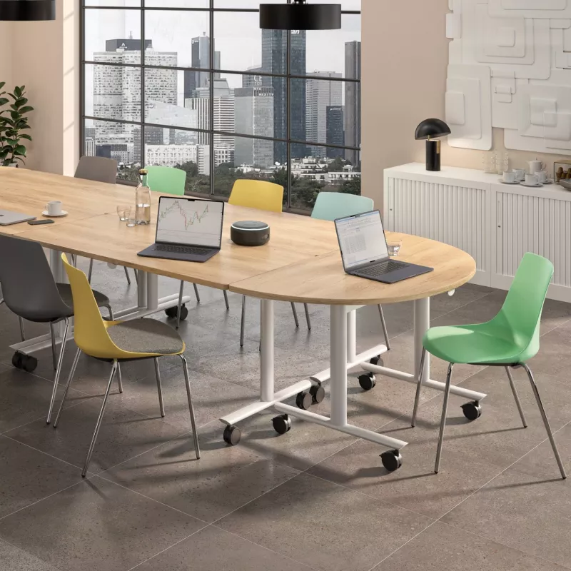 ARA│Chaise polyvalente - Pieds tubes│Empilable par 5