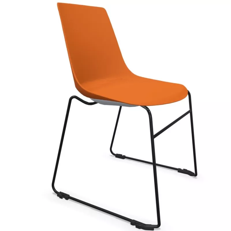 ARA│Chaise polyvalente - Pieds luges│Empilable par 5