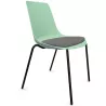 ARA│Chaise polyvalente avec placet tissu - Pieds tubes│Empilable par 5
