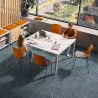 ARA│Chaise polyvalente avec placet tissu - Pieds tubes│Empilable par 5