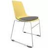 ARA│Chaise polyvalente avec placet tissu - Pieds luge│Empilable par 5