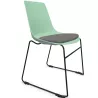 ARA│Chaise polyvalente avec placet tissu - Pieds luge│Empilable par 5