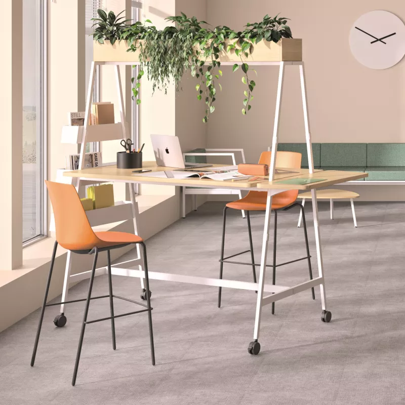 ARA│Tabouret Haut avec dossier