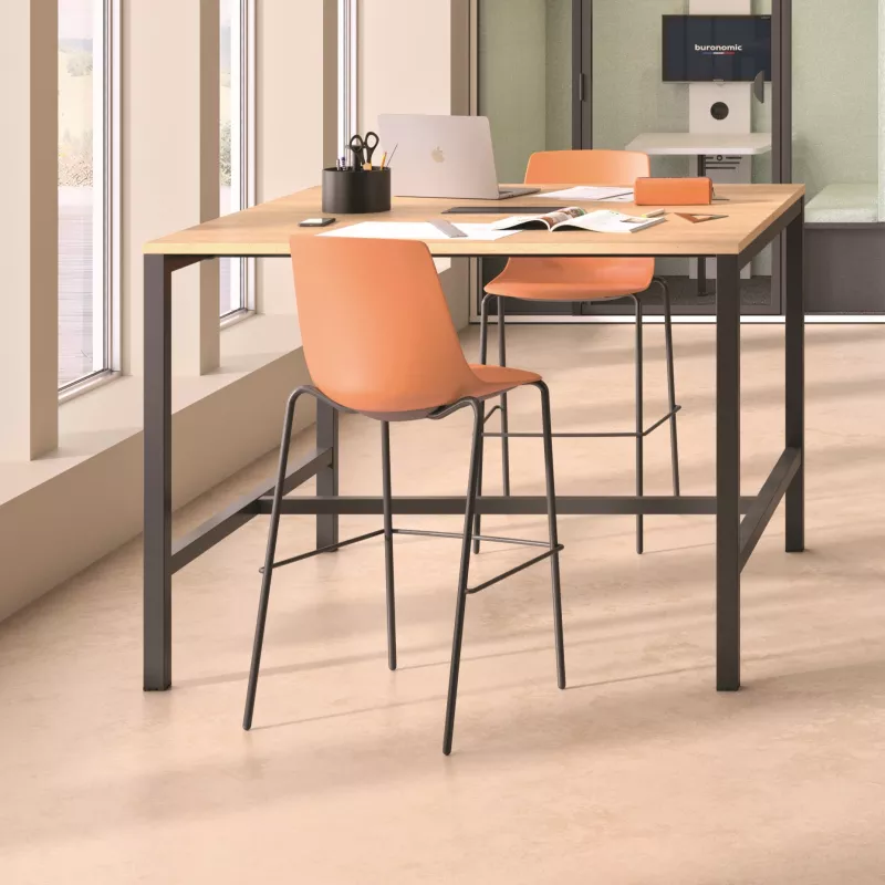 ARA│Tabouret Haut avec placet tissu