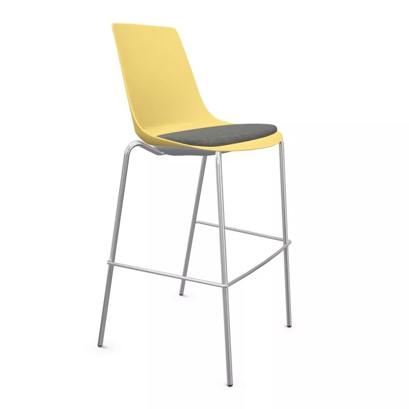 ARA│Tabouret Haut avec placet tissu