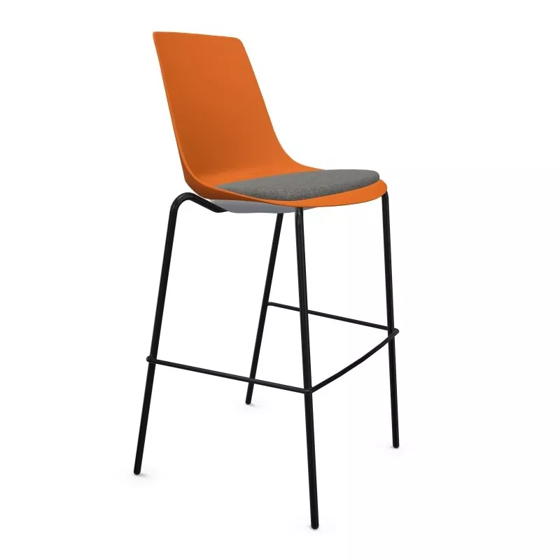 ARA│Tabouret Haut avec placet tissu