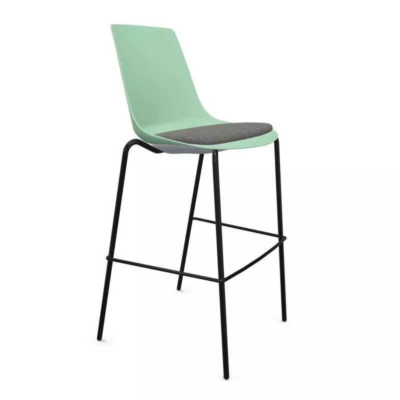 ARA│Tabouret Haut avec placet tissu