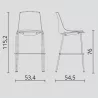 ARA│Tabouret Haut avec dossier