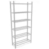 Rayonnages tubulaires│Rangement 6  rayons - H 225 cm│Montants galvanisés