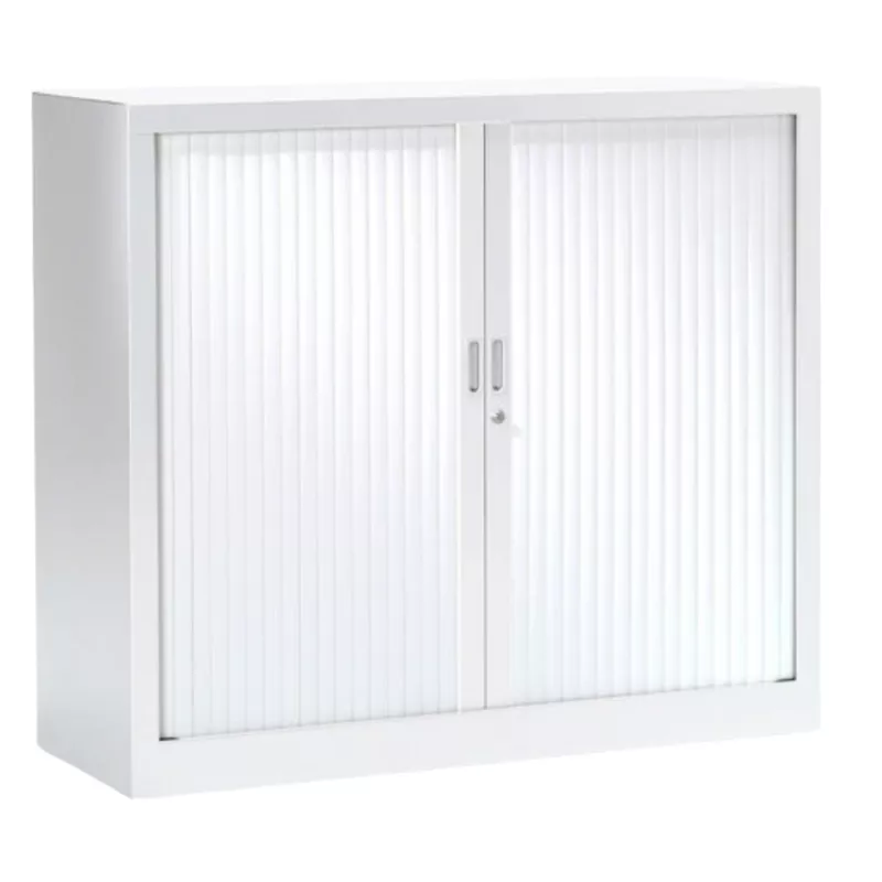 ARIV│Armoire rideau L 100-120 x H 105 cm│Acier unicolore - 5 décors à choix