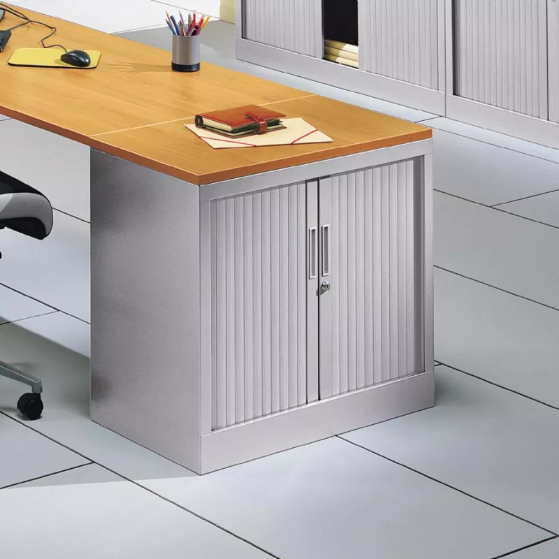 ARIV│Armoire rideau L 80 x H 71 ou 72.1 cm│Acier unicolore - 5 décors à choix