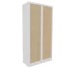 CLASSIF│Armoires à rideau bicolore L100-120 x H 198 cm│Acier/Décor bois