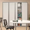 CLASSIF│Armoires à rideau bicolore L100-120 x H 198 cm│Acier/Décor bois