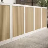 CLASSIF│Armoires à rideau bicolore L100-120 x H 102 cm│3 couleurs d'acier/ 5 décor bois