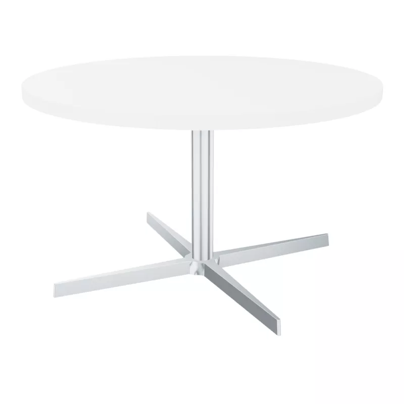 STAR│Table Basse ronde│Noir ou Blanc/Chromé
