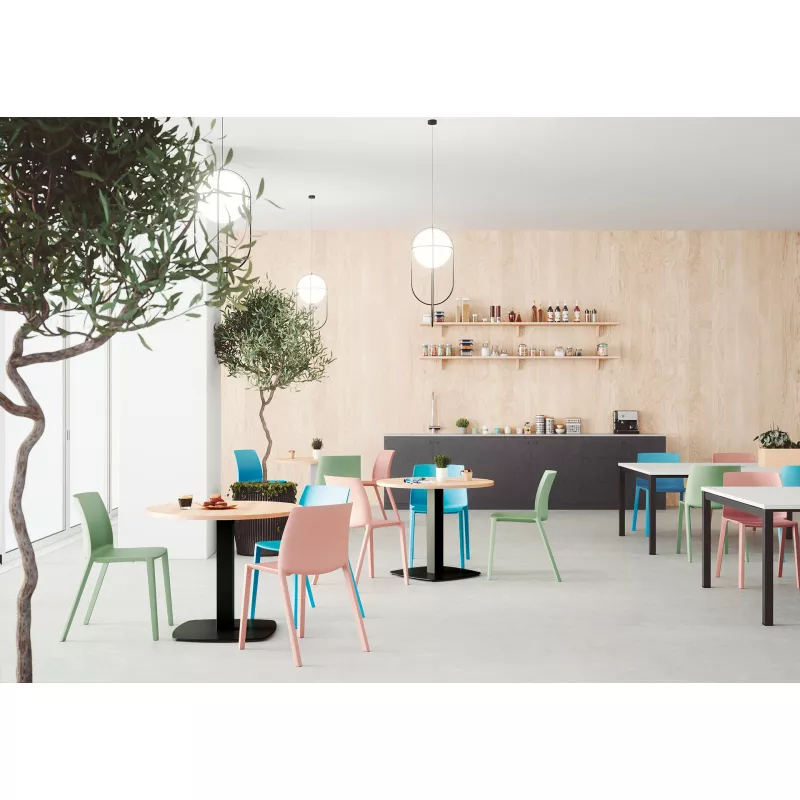 SOLÉO│Chaise collectivité│Sans accoudoirs│int-éxt.│5 coloris
