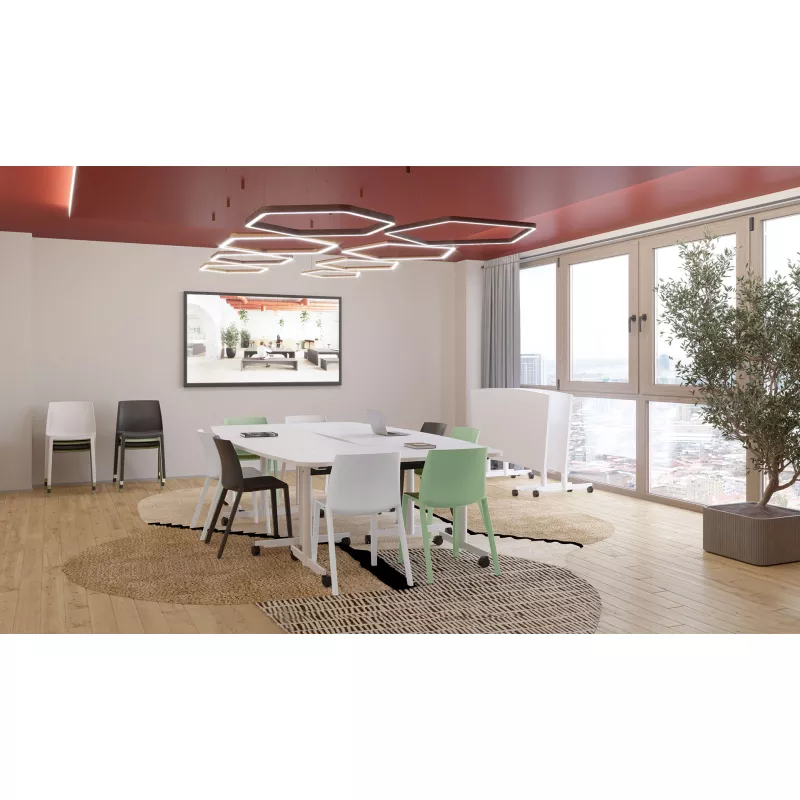 SOLÉO│Chaise collectivité│Sans accoudoirs│int-éxt.│5 coloris