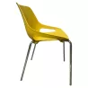 ROSALIE│Chaise de collectivité empilable par 4 │Jaune/Chromé