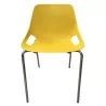 ROSALIE│Chaise de collectivité empilable par 4 │Jaune/Chromé