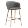 COLIBRI│Tabouret haut avec dossier│Tissu / Hêtre massif