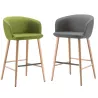 COLIBRI│Tabouret haut avec dossier│Tissu / Hêtre massif