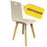 EVASION│Chaise en bois 4 pieds│Blanc / Hêtre