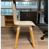 EVASION│Chaise en bois 4 pieds│Blanc / Hêtre