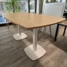 WORKING│Table haute - Tonneau 6 à 8 personnes│Chêne clair/Blanc