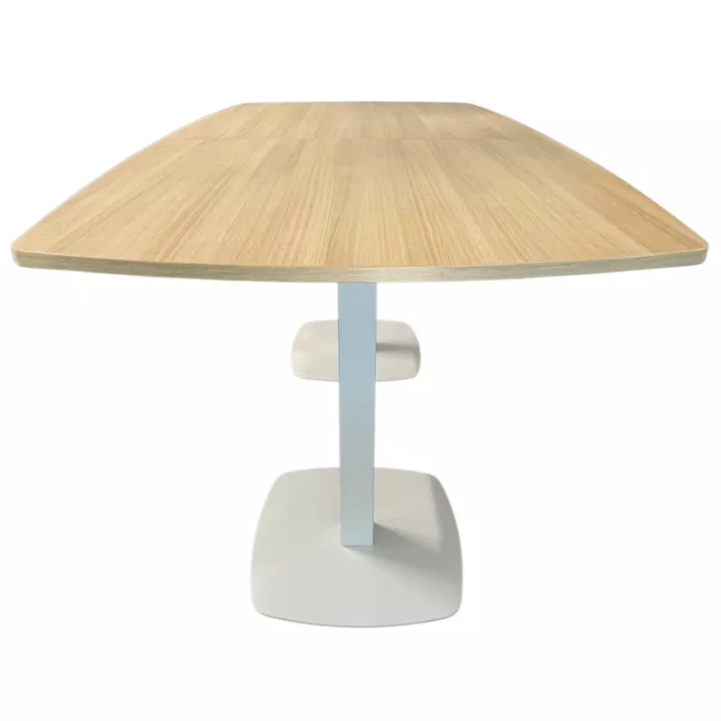 WORKING│Table haute - Tonneau 6 à 8 personnes│Chêne clair/Blanc