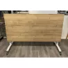 FOLD│Table abattante 160x80│Chêne brut/Acier blanc