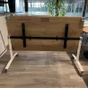 FOLD│Table abattante 160x80│Chêne brut/Acier blanc