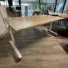 FOLD│Table abattante 160x80│Chêne brut/Acier blanc