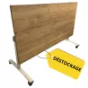 FOLD│Table abattante 160x80│Chêne brut/Acier blanc