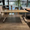 FOLD│Table abattante 160x80│Chêne brut/Acier blanc